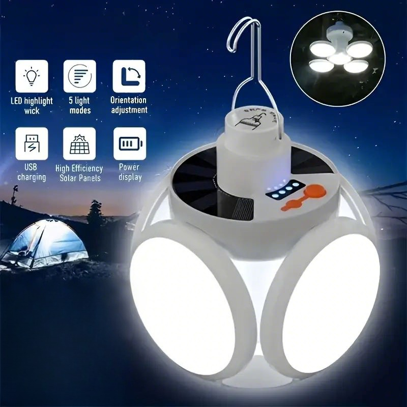Power Outage Light - Солнечная зарядная лампа с крючками, несколько