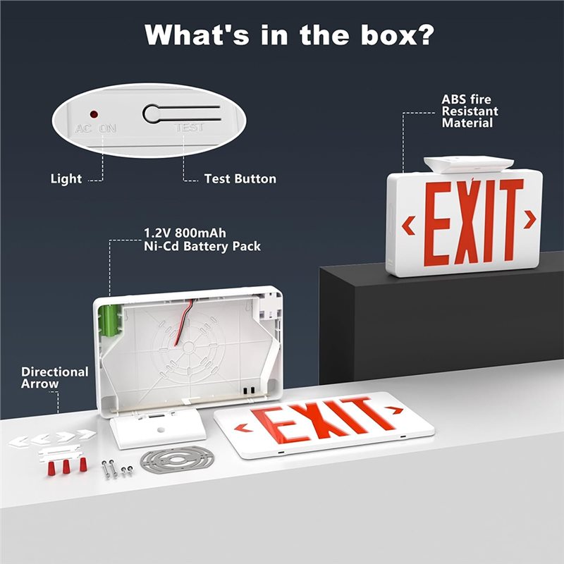 【A10R】Красный знак выхода с ав – обзор и цена Emergency Exit Sign