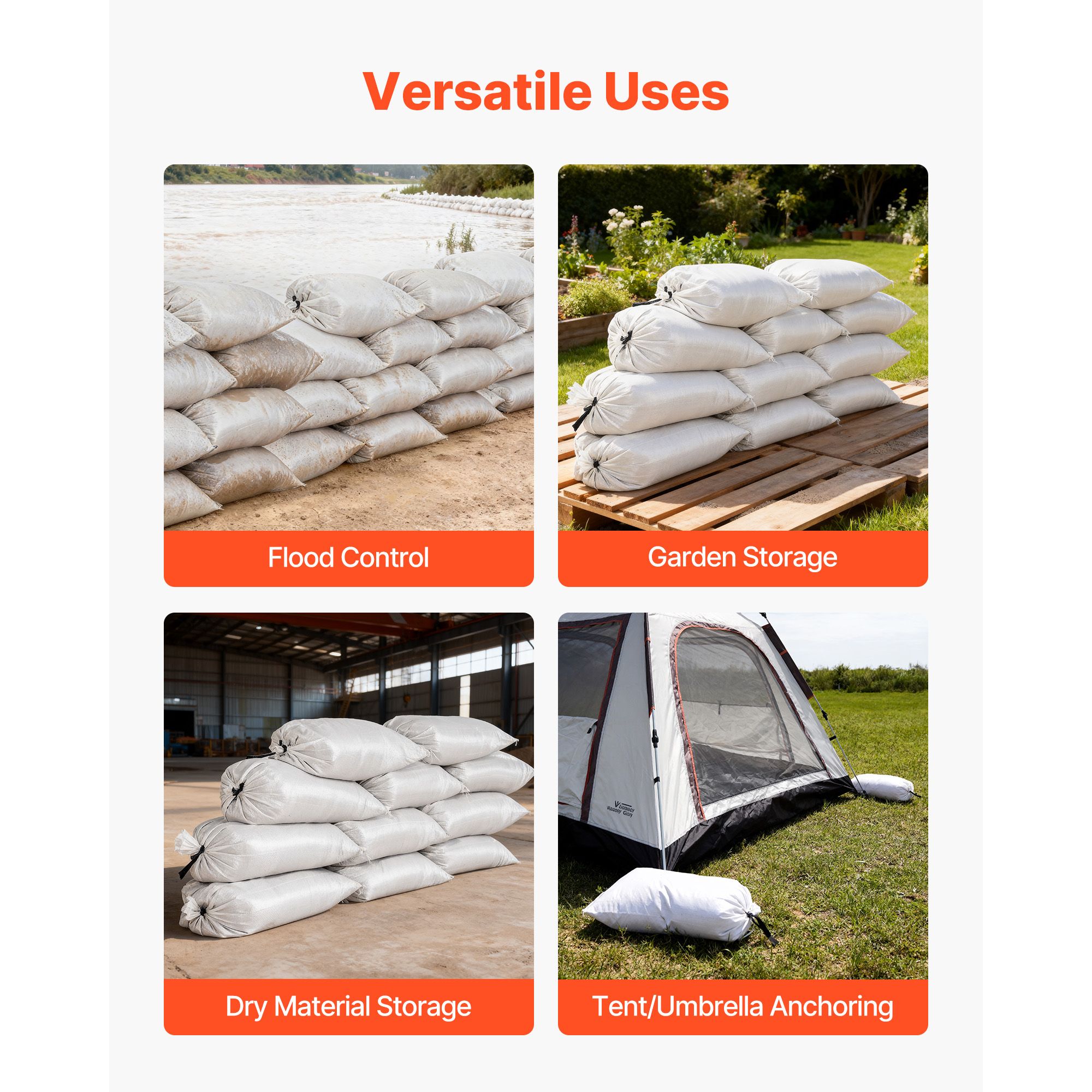 Пустые мешки для песка, 100 шт – обзор и цена Flood Barrier Bag