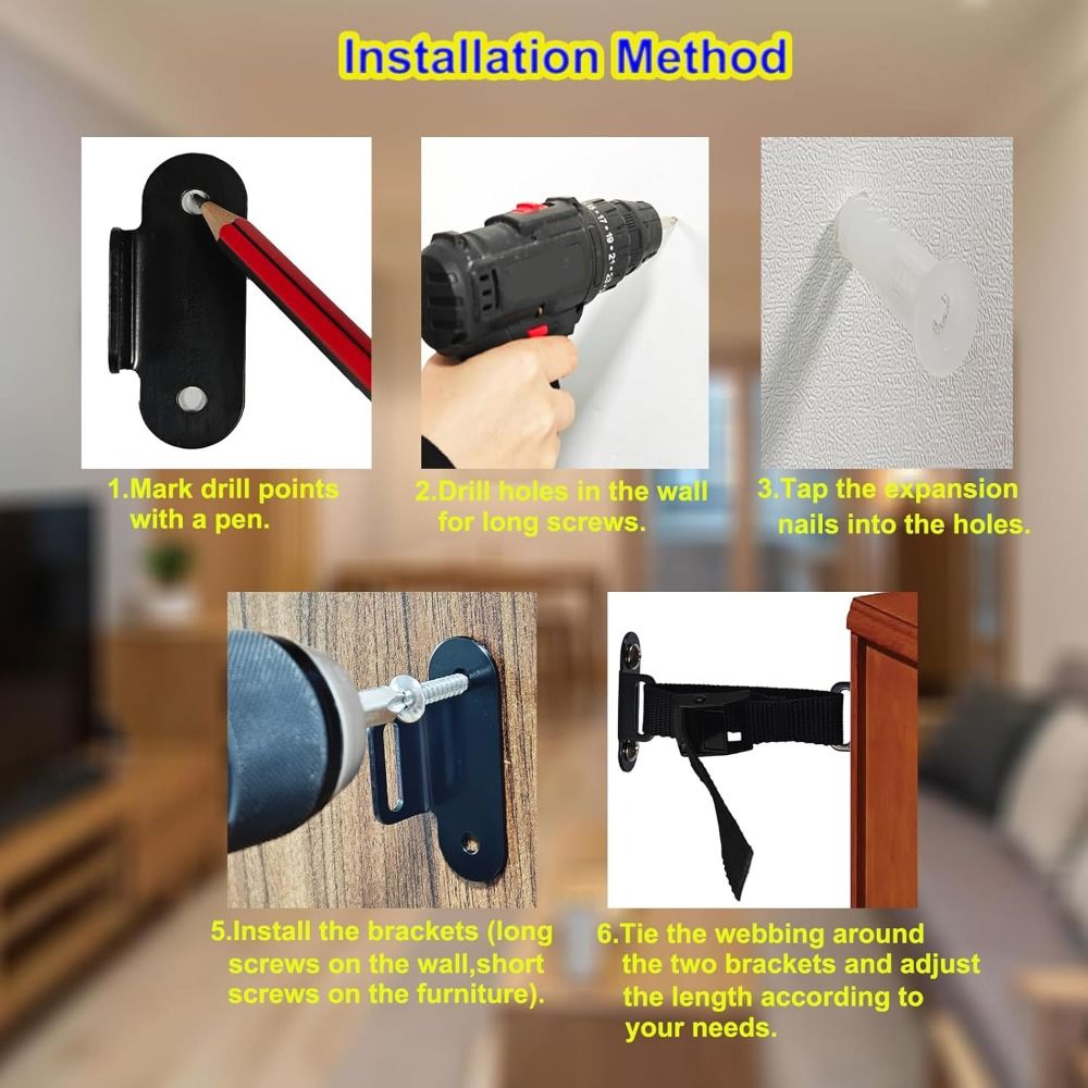 Анкеры для мебели, устойчивые  – обзор и цена Earthquake Anchor Strap